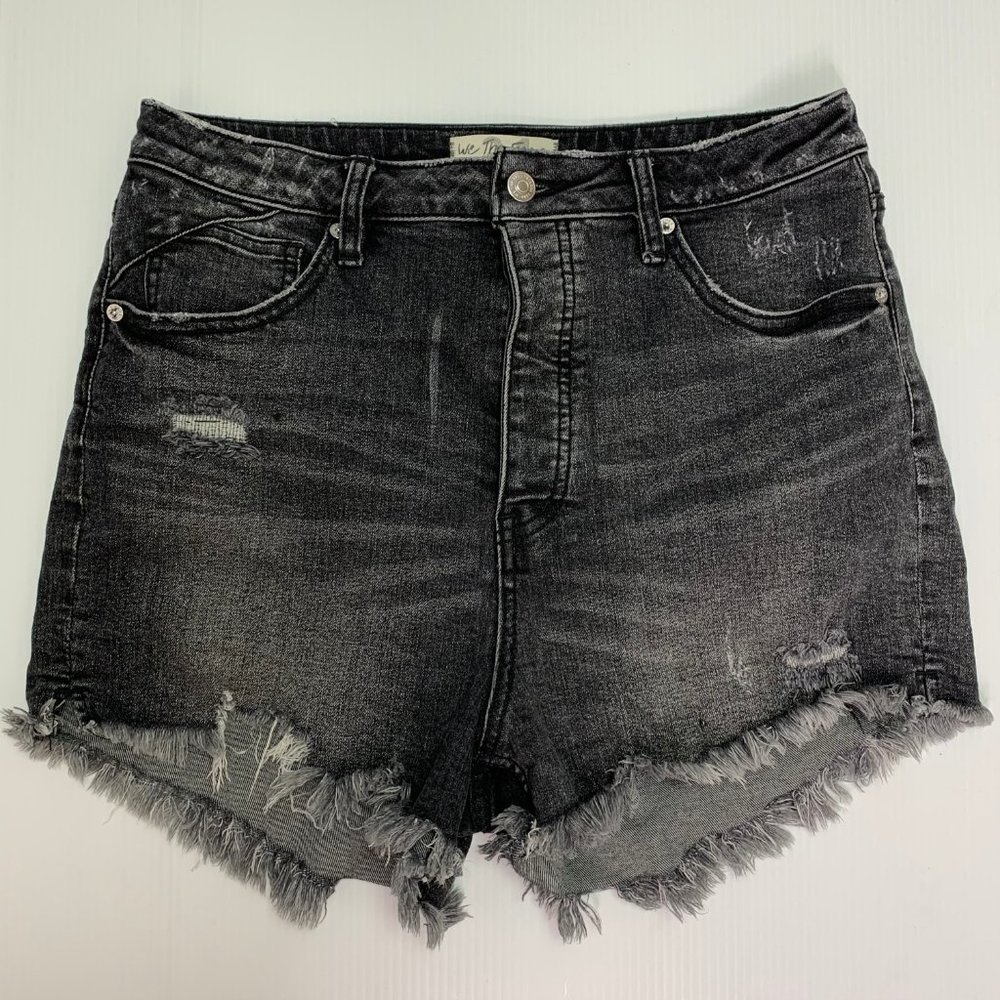 We The Free 31 Denim Cut Off Shorts Black Distress